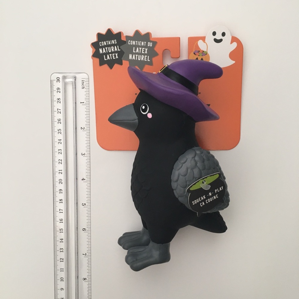 Dog Toy Halloween Black Crow with Squeaker NEW “Witchy Wings” by Fringe Studio - Picture 6 of 6